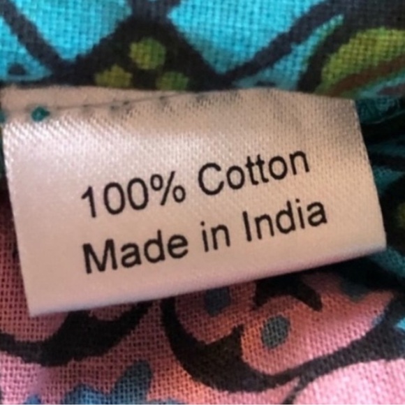 Charlotte Web NWT 100% cotton cap shortsleeve abstract print size medium/large - Picture 12 of 12